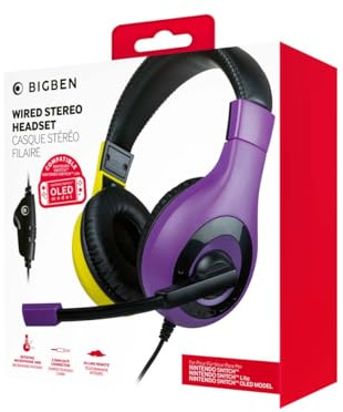 Two-tone stereo gaming headset with adjustable and detachable microphone