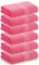 PADUANA | Pack 6 Toallas Tocador 30x50 Fucsia 100% algodón Peinado - Toalla Secado Suave, rápido y máxima absorción – Disponible en Tocador, Lavabo, Ducha y Baño