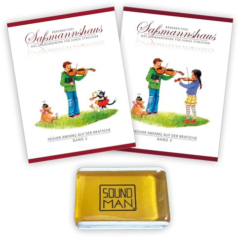 Früher Anfang auf der Bratsche Band 2 u. Band 3 von Egon Saßmannshaus (ISMN 9790006536368, 9790006536375) + Soundman Kolophonium 36g (Starterset)
