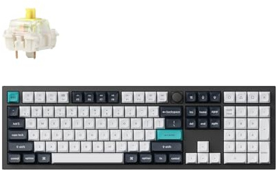 Keychron Q6 Max QMK/Via Bluetooth Wireless /2.4 GHz/USB-C Clavier Mécanique Filaire, Boutons Programmables RGB LED Hot-Swappable Gateron Banana Switch pour Mac Windows Linux - Noir