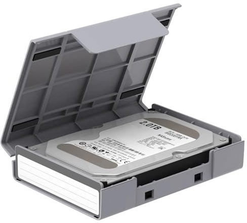 Storage Box Suitcase för hårddiskar, dammsäkert -fodral för och , skyddande drive lagring hårda drivväskor, hårt drivfodral med stativ för skydd, bärbar hårddisk lagringslåda,