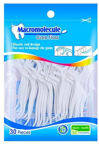 Macromolecule Care Floss Picks Unflavoured (30pcs)