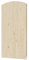 Warmiehomy Curved Wooden Garden Gate, 6 cm Thick Wood Gate, 180x90 cm Wooden Gate for Garden, 6x3 FT Fully Framed Lockable Wood Door with 3 Hinges for Pathway, Entrance, Farm House, Pasture