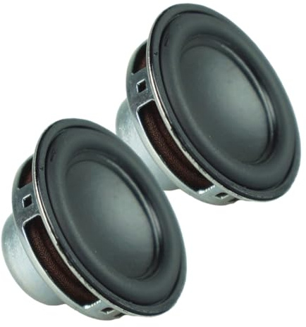 2Pcs 45mm 4Ohm 8W Loudspeaker Speakers Sound Amplifier Rubber Side Speakers