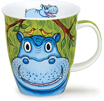 Dunoon Nevis Go Wild Crazy Animal mugg engelsk porslinsmugg flodhäst