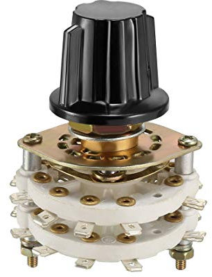 sourcing map 4P4T 4 Pole 4 Position 2 Deck Band Channel Rotary Switch Selector with Knob