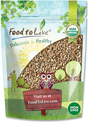 Food to Live Organic Dry Roasted Sunflower Seed Kernels, 2 Pounds Non-GMO, Unsalted, Oven Roasted, No Oil Added, Hulled, No Shell, Vegan, Kosher, Keto. Rich in Protein and Healthy Fats. Tasty Snack