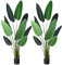Fopamtri Künstliche Pflanze Künstlicher Paradiesvogel Baum 160 cm Plastik Pflanze Palme im Topf Tropical Hawaii Grün Fake Plant für Schlafzimmer Wohnzimmer Garten Deco (2 Stück)