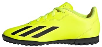 adidas Unisex Kinder X Crazyfast Club Turf Boots, Solar Yellow / Core Black / Cloud White, 38 EU