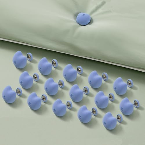 TESSVEYA 30 Pcs Animal-Shaped Duvet Clips - Curtain or Drape Pins, or to Secure Upholstery (30, Blue-cat)