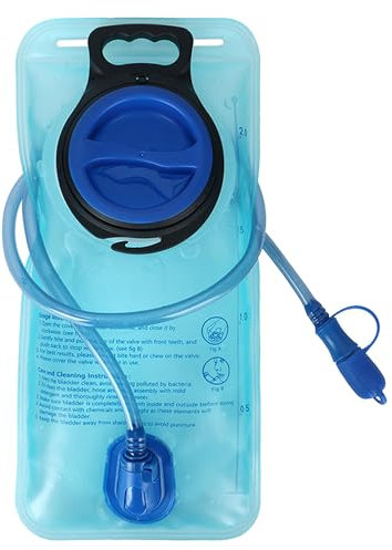 Auslaufsichere Trinkblase, 1,5/2 Liter, BPA-freie Wasseraufbewahrungstasche, Trinkrucksack-Ersatz, Sport-Reise-Reservoir, geeignet für Outdoor-Wandern, Laufen, Radfahren (Blau, 2 L)
