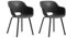 Keter Noa Gartenstühle - 2er Set mit Metallrahmen (Schwarz)