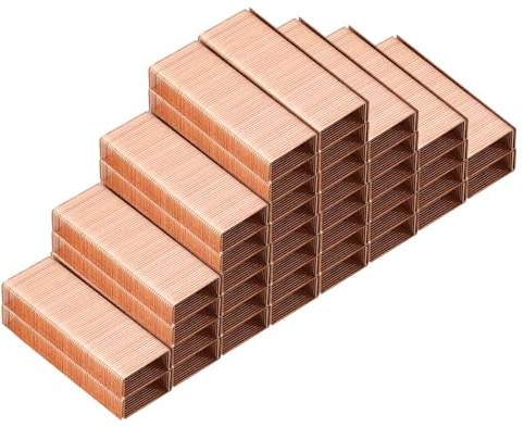 PATIKIL Häftklammer för häftklamrar, 8 st mini-häftklamrar #10 längd 3/16 tum för kontorsmaterial, roséguld