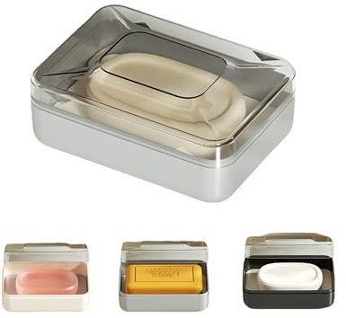 Sbomi Boite à Savon, Porte Savon Double Couche avec Couvercle, Savon De Portables Voyage, Porte-Savon éTanche Et Scellé pour Maison,Salle De Bain, RandonnéE, Voyage, Camping (Vert)