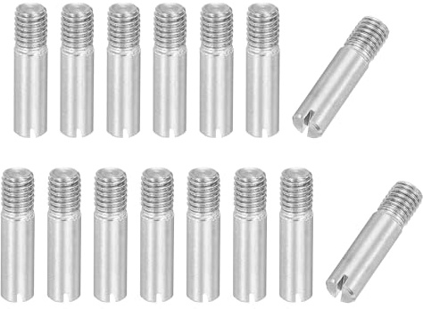 PATIKIL Spina Cilindrica A Fessura M5 X 20mm, 15 Pezzi Perno Cilindrico A Filetto Esterno In Acciaio Inox 304 Per Miglioramento Mobili Casa E Armadi, Tonalità Argento