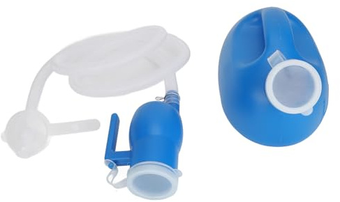 Bouteille d'urine pour hommes âgés, tube long de 2000 ml, couvercle scellé anti-déversement, pot d'urinoir amovible, pichet en plastique, grande capacité, patients alités, soins