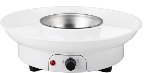 Set di Pentola di Fonduta Al Cioccolato, Compatto 25w Praticamente Facile da Pulire il Produttore Cioccolato Elettrico Conduzione Fonduta per Portiera per Porto 2 Marce Portatili (Plug 220v)