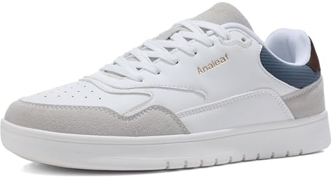 ANALEAF Men's Casual Fashion Trainers Business Lace-Up Shoes | Thickened Tongue Lining, Slip-Resistant Sole, Versatile Style