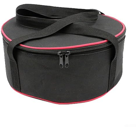 Rehoetom Bolsa de almacenamiento de vajilla de camping para platos, cuencos y ollas, organizador de platos apilable de carcasa dura para exteriores con correas dobles, 28 x 28 x 13 cm, color negro