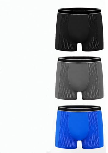 Paquete de 3 pantalones de incontinencia para hombre, absorción mejorada de 200 ml, pantalones cortos de algodón lavables con almohadillas protectoras absorbentes de delante a atrás, ropa interior