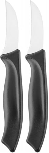 HENDI Couteau éplucheur, lame courbée, couteau bec d'oiseau, couteau d'office, couteau de cuisine pour éplucher les fruits et légumes, couteau tournant, 170x21x(H) 15mm, inox, polypropylène, noir