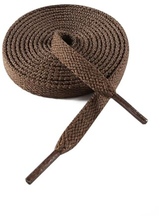 VSUDO 54 Flat Brown Shoe Laces for Sneakers, Shoelaces for Sneakers, Replacements Shoe Strings for Women or Men (1 Pair-Brown-137CM)