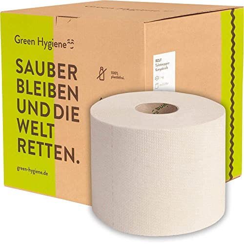 Green Hygiene ROLF, Toilettenpapier, 2-lagig, Recycling, weiß, 500 Blatt, 36 Rollen/VE, Klopapier