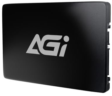 AGI AI178 1TB 2.5 Hard Disk Interno SATA III 6GB/s SSD, 3D TLC NAND, SLC Cache, Velocità di lettura fino a 550MB/s, Compatibile con Laptop e Desktop Computer (PC), 7mm (0.28) - Nero
