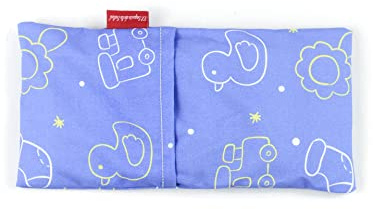 Saquito Térmico de Semillas para bebé, se calienta en el microondas y ayuda a aliviar el dolor del cólico del lactante en bebés con funda lavable (Azul)