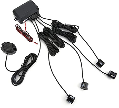 Sistema di Sensori di Parcheggio Auto con Radar di Retromarcia - Kit di Avviso Sonoro a 4 Sensori 12V, Rilevamento Ostacoli 30-150cm, Monitoraggio Distanza di Parcheggio per Retro marcia Sicura
