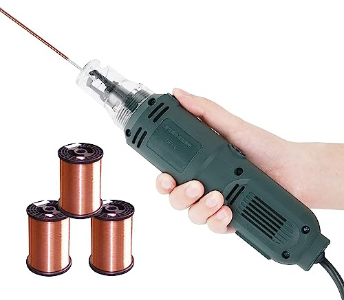 HYQNG Handheld Magnet Wire Stripping Machine 25W Electric Enameled Wire Paint Scraper 120000r/min Wire Stripper Cutter Hand Scraper for 0.3-2mm Diameter Enamelled Wire