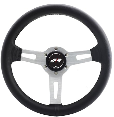 Simoni Racing EPOCA Volante Sportivo Universale in Vera Pelle - Colore Nero