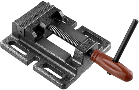 QWORK® Schraubstock Bohrmaschine, 80 mm Backenbreite Schraubstock, Maschinenschraubstock