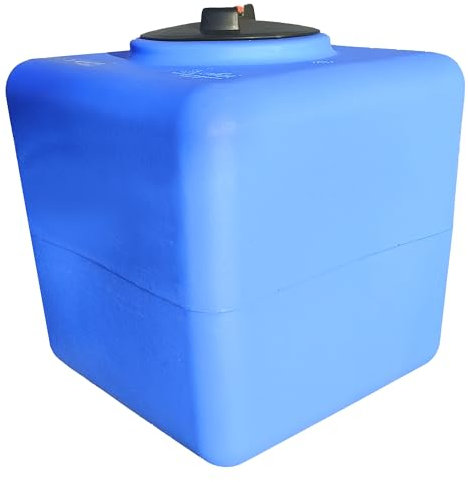 ESTO Réservoir d'eau potable 100L - 200L - 300L - 500L - Polyéthylène - Bleu - Rectangulaire - Résistant aux chocs, intempéries et UV - Non toxique et inodore - Fabriqué en Italie