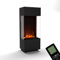 GLOW FIRE Wasserdampf Kamin OGF 1 (Standkamin) - Elektrokamin mit realistischen LED 3D-Flammen, Knistereffekt & Fernbedienung, 55x136x40 cm - Opti-Myst 400 Elektro Kamin, Schwarz