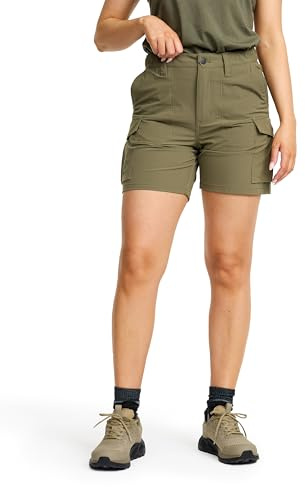 RevolutionRace Adventure Cargo Stretch Shorts für Damen, Leichte und Praktische Wandershorts, Kalamata, L