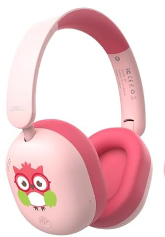 LOBKIN Casque Enfant, Casque Bluetooth sans Fil et Filaire Enfant avec Microphone, Volume Limité 85dB, Casques Audio Enfants Pliable Réglable pour iPad Tablette Téléphone