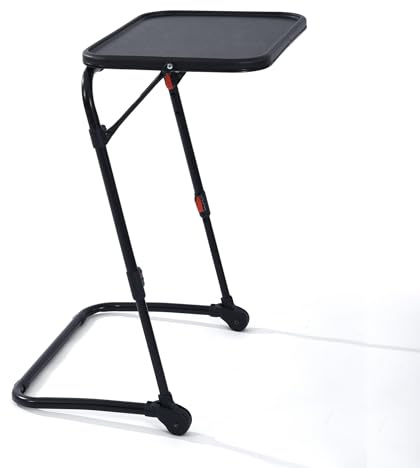 Meuble Cosy Table de lit Support pour Ordinateur Tablette pour Prdinateur Portable Plateau Réglable Lapdesks Pliable sans Assemblage, Noir, 54x38x71.5cm