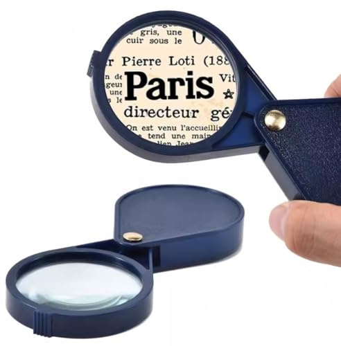 Mini loupe de poche 20x pour enfants et personnes âgées, pliable, petite loupe avec étui de protection rotatif, loupe à main pour lire, bijoux, loisirs