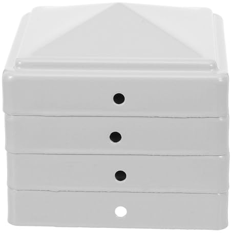 GLEAVI 4 tappi decorativi per pali di recinzione: accessori per pali di cancelli in ferro - inserti per cimase di recinzioni per ringhiere di ponti - copertura finale opaca per ringhiera con tubi da