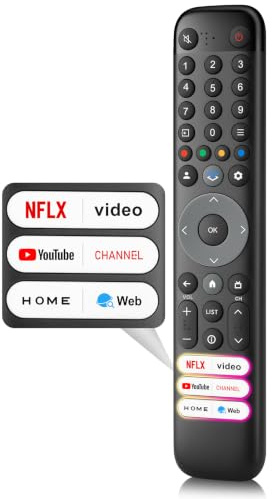 Universell fjärrkontrollsersättning för TCL | för TCL Google&Android Smart-TV-apparater | Enkel och enkel att använda för äldre och barn
