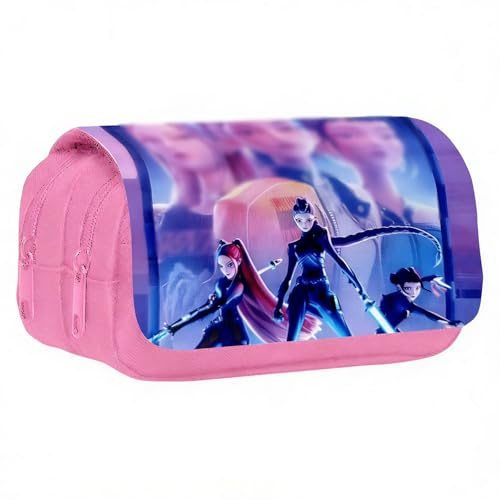 LCCGZ Cartoon astuccio, Astuccio Scuola 2 Zip, Portapenne Triplo Scomparto, Astuccio Grande Capacità, Anime Studenti Cancelleria Matita Borsa, per Scuola e L'ufficio, Regali per Ragazze e Fan