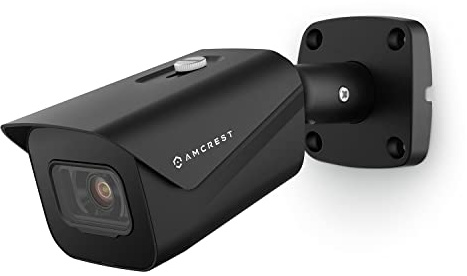 Amcrest UltraHD 4K (8MP) Outdoor Bullet Security IP POE Camera, 98ft NightVision, 2.8mm Lens, IP67 Weatherproof, 256GB MicroSD Recording, Black (IP8M-2496EB-V2)