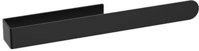 Ibergrif M34454B, Porte Serviette Salle de Bain sans Perçage, Porte-Serviettes Mural en INOX, Adhésif 3M, 37 CM, Noir