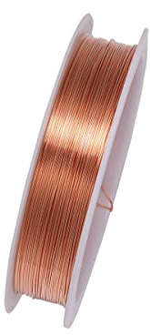 SKYPRO Filo di rame puro rotondo al 99,5% - 0,7 mm - Per la creazione di gioielli, perline e lavori manuali - Lunghezza: 10 m