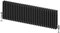 Utopia Traditional Triple Panel 3 Column Horizontal Radiator Cast Iron Style Central Heating Matt Black - 400 x 1370mm