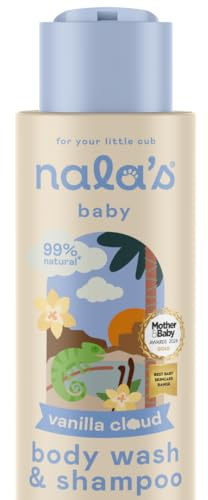 Nala's Baby Body Wash & Shampoo | Award-winning | 99% Natural | Dermatologically-tested and Paediatrician-approved | Tear-Free | Vanilla scent | Oats, chamomile & hibiscus | Vegan | 400ml | Nalas Baby