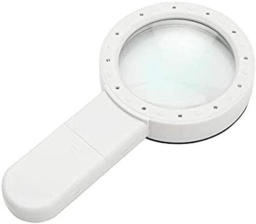 Lente d'ingrandimento Lente d'ingrandimento portatile Specchio ad alta potenza HD con luce a LED Lente ottica da 205 mm Lente d'ingrandimento per studenti anziani Lente d'ingrandimento 5X Sp