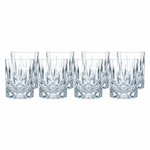 Nachtmann 8-teilig Becher-Set, Trinkgläser mit Schliff, Kristallglas, 395 ml, Noblesse, 105798