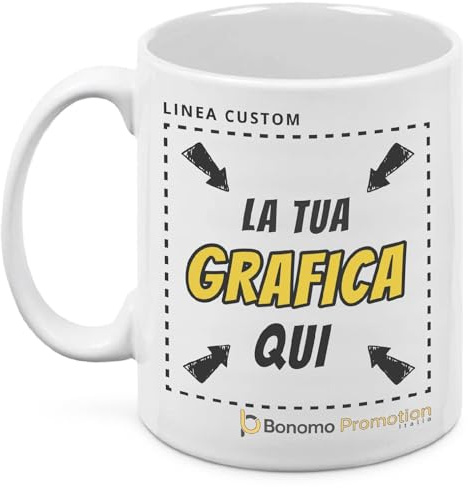 Bonomo Promotion Italia Tazza Personalizzata con Foto, Scritta o Nome – Regalo Personalizzabile per Compleanno, Festa della Mamma, Papà, Laurea o San Valentino